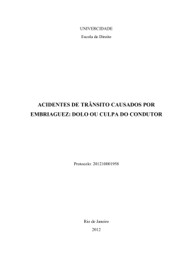 acidentes de trânsito causados por embriaguez
