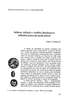 Sal&aacute;rios, infla&ccedil;&atilde;o e conflito distributivo: