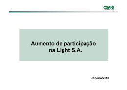 Aumento de participação na Light S.A.