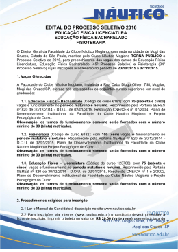Edital - Faculdade Clube N&aacute;utico Mogiano