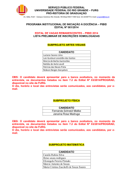 servi&ccedil;o p&uacute;blico federal universidade federal do rio grande &ndash; furg pr&oacute;