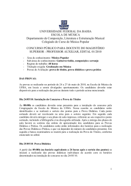 UNIVERSIDADE FEDERAL DA BAHIA ESCOLA DE