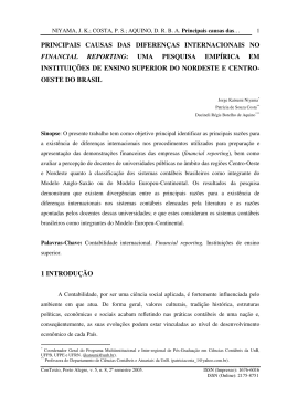principais causas das diferen&ccedil;as internacionais no