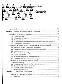 Introdução à sociologia
