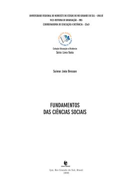 Fundamentos das ci&ecirc;ncias sociais