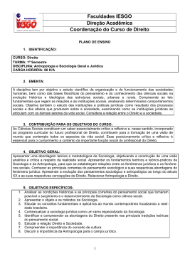 Faculdades IESGO Dire&ccedil;&atilde;o Acad&ecirc;mica Coordena&ccedil;&atilde;o do Curso de