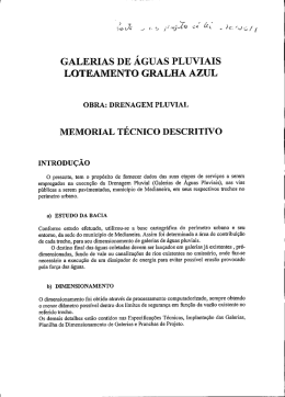 GALERIAS DE &Aacute;GUAS PLUVIAIS LOTEAMENTO GRALHA AZUL