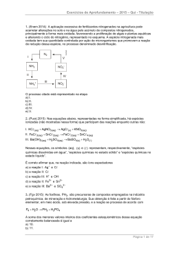 lista de soluções e titulação