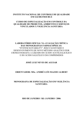 instituto nacional de controle de qualidade em sa&uacute;de/fiocruz curso