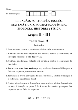 Grupos II - III - Voltar para a Home