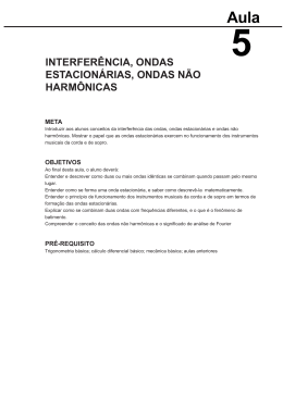 interferência, ondas estacionárias, ondas não harmônicas