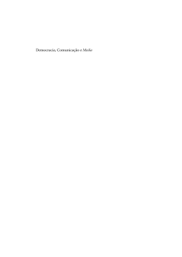 Democracia, Comunica&ccedil;&atilde;o e Media