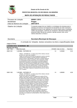 CW Report - Prefeitura Municipal de S&atilde;o Miguel das Miss&otilde;es