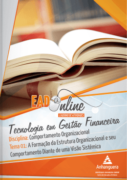 Disciplina: Comportamento Organizacional Tema 01