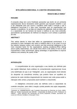 intelig&ecirc;ncia emocional e a gest&atilde;o organizacional