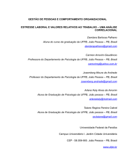 GEST&Atilde;O DE PESSOAS E COMPORTAMENTO ORGANIZACIONAL