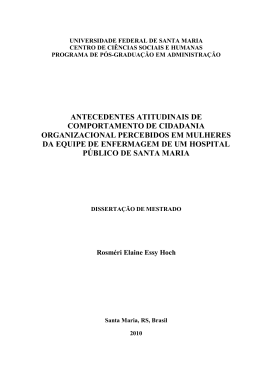 antecedentes atitudinais de comportamento de cidadania