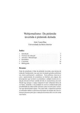 Webjornalismo: Da pir&acirc;mide invertida &agrave; pir&acirc;mide deitada