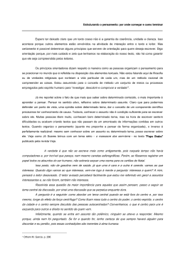 Estruturando o pensamento
