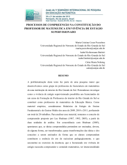 PROCESSOS DE COMPREENSÃO NA CONSTITUIÇÃO DO