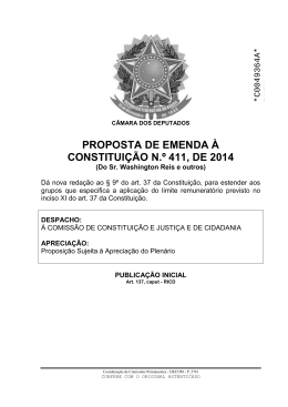 proposta de emenda &agrave; constitui&ccedil;&atilde;o n.&ordm; 411, de 2014