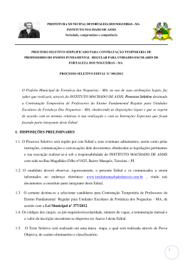 O Prefeito Municipal de Fortaleza dos Nogueiras - MA, no