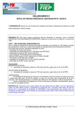 esclarecimento v edital de pregão presencial sesi/senai-pr nº