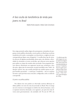 A face oculta da transfer&ecirc;ncia de renda para jovens no Brasil