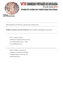 pobreza e desigualdade no brasil