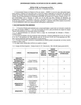 Edital n&ordm; 002, de 16/01/2014