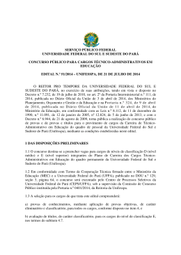 Edital - Ceps - Universidade Federal do Par&aacute;