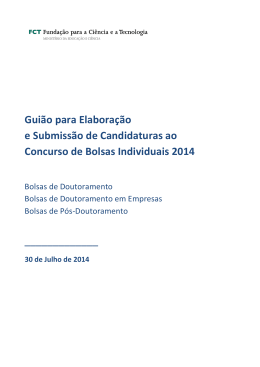 Gui&atilde;o de Candidatura - Funda&ccedil;&atilde;o para a Ci&ecirc;ncia e a Tecnologia
