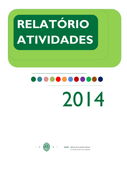 RELATÓRIO ATIVIDADES - Universidade de Coimbra