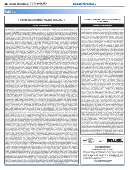 Editais - O portal de not&iacute;cias do Jornal de Bras&iacute;lia.