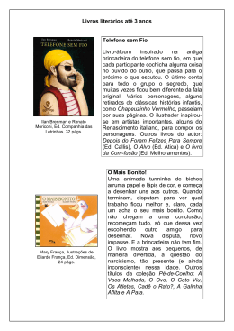 Livros liter&aacute;rios at&eacute; 3 anos Telefone sem Fio Livro
