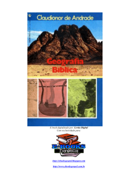Geografia B&iacute;blica - Claudionor de Andrade