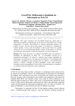 GreenWeb: Melhorando a Qualidade da Informa&ccedil;&atilde;o na Web 2.0