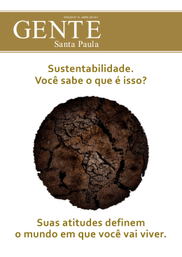 Sustentabilidade. Você sabe o que é isso?