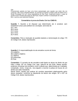 prova de direito civil comentada
