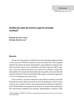 Análise do setor de ensino superior privado no Brasil