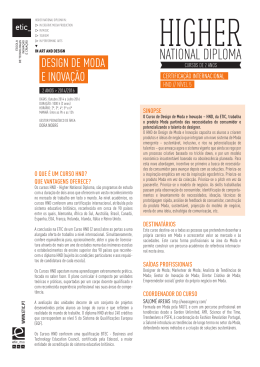 DESIGN DE MODA E INOVA&Ccedil;&Atilde;O