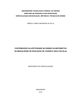 contribui&ccedil;&atilde;o da afetividade no ensino da matem&aacute;tica na