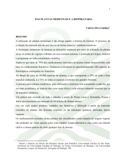 das plantas medicinais e a biopirataria