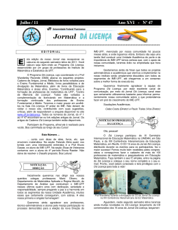 Julho / 11 Ano XVI - Nº 47 - Universidade Federal Fluminense