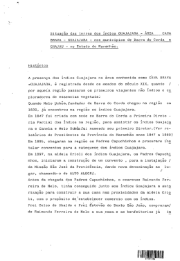 Situação das terras dos índios Guajajara