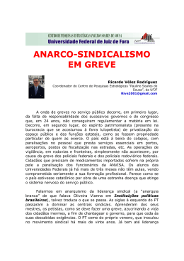 ANARCO-SINDICALISMO EM GREVE