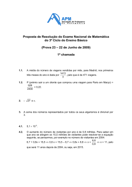 Proposta de Resolução do Exame Nacional de Matemática do 3º