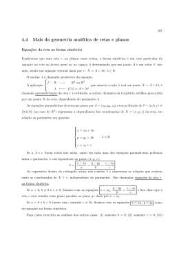4.4 Mais da geometria anal&acute;ıtica de retas e planos