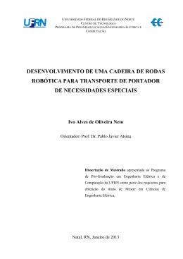desenvolvimento de uma cadeira de rodas rob&oacute;tica para