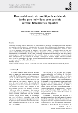 Desenvolvimento de prot&oacute;tipo de cadeira de banho para